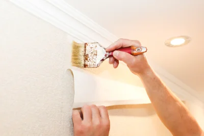 Pose de papier peint à Carla-de-Roquefort — revêtements muraux et toiles de verre